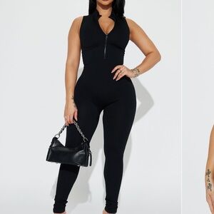 “Johanna Seamless Jumpsuit - Black” -Fashion Nova